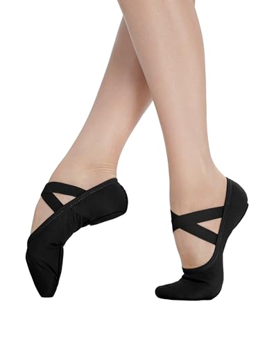 Image of Dayrose Women Ballet Shoes, Highly Stretchy Split Sole Ballet Flats for Women