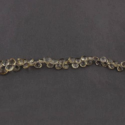 Quartz Citron perles cœur facetté 7-12mm, fini les pierres ternes pour vos bijoux SB727