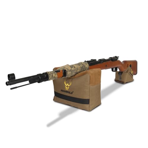 Highwild 900D Oxford Shooting Rest Bags - Front and Rear Support Sand Bags for Shooting Bench Rest, Ideal for Gun Rifle Shooting and Hunting - Water-Resistant Design - Unfilled
