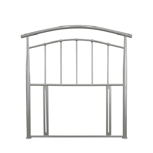 Save on Goods Silver grey metal headboard bed head end board. Tubular steel.3ft single,4ft small double, 4ft6, 5ft King (3ft Single)