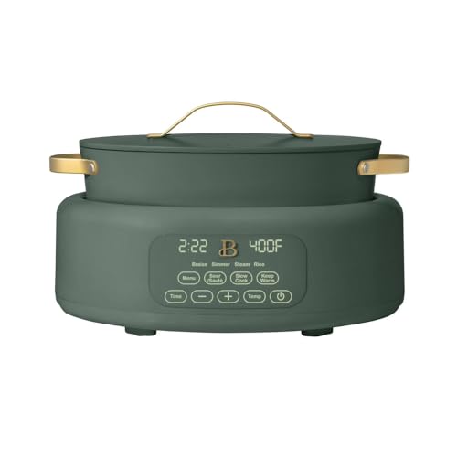 Beautiful 10-in-1 Electric Multi-Cooker, 6 Qt Capacity, Touch Display Control Panel, Oven Safe to 400°F, Kitchen Appliance Replacement