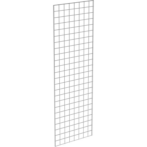 Grid Panel for Retail Display – Perfect Metal Grid for Any Retail Display, 2’ Width x 6’ Height, 3 Grids Per Carton (Chrome)