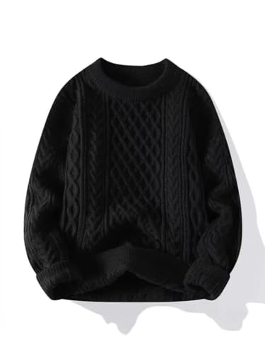 Men's Round Neck Pullover Sweater Loose Autumn and Winter Knitted top2