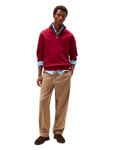 Tommy Hilfiger Men's Long Sleeve Fleece Quarter Zip Pullover Sweatshirt3
