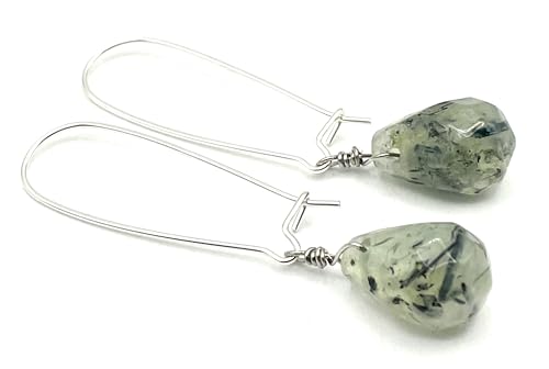 Boucles d'oreilles prehnite naturelle argent : le cadeau parfait pour célébrer une femme