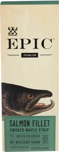 Epic Smoked Salmon Maple Fillet Strip, 0.8 Ounce -- 20 per case