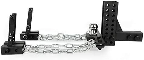 Weight Distribution Hitch, Large Nut Auxiliary Hook Auxiliary Traction Device Tow Accessories, Universal Hitch Towing System Kit Easy Trailer Control 2.3" Ball