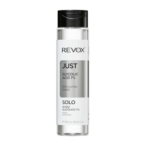 REVOX B77 - Just Glycolic Acid 7%, 250 ml, Tónico Facial Exfoliante para Rostro y Cuello, Exfolia, Ilumina y Mejora la Textura de la Piel, Calma y Alivia Piel Irritada, Hidrata en Profundidad