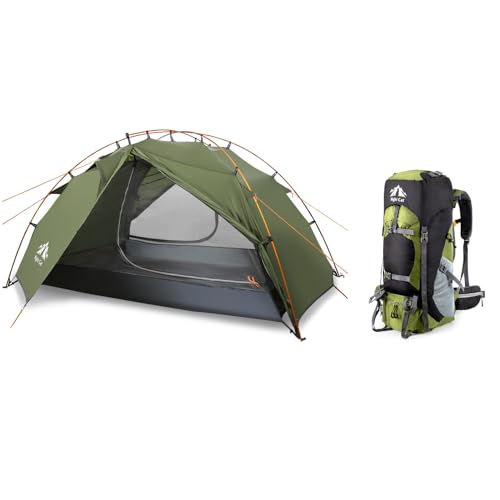 Carpa Night Cat para 2 Personas con Mochila 70L Camping