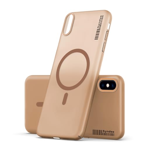 DL3 Mobilak Case Back Cover for iPhone X/iphone XS, Sleek Frosted Translucent Back Only Compatible with Wireless Magnetic Accessories | Anti-Scratch Shockproof Phone Case (Brown)
