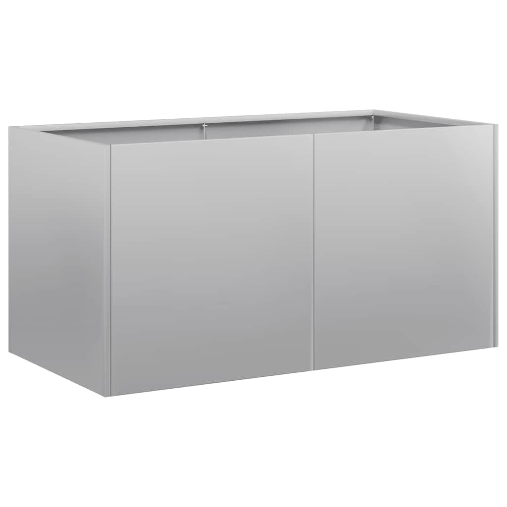 Jardinière en acier galvanisé au design épuré pour extérieur moderne