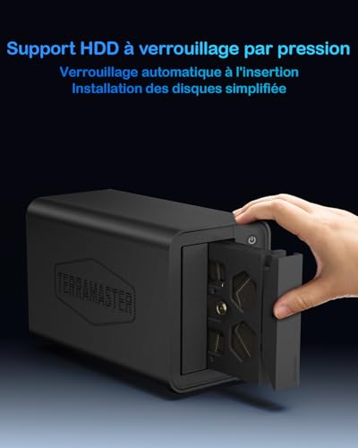 TERRAMASTER F2-425 NAS 2 Baies, CPU Intel x86 quadricœur, 4 Go de RAM – vue 6