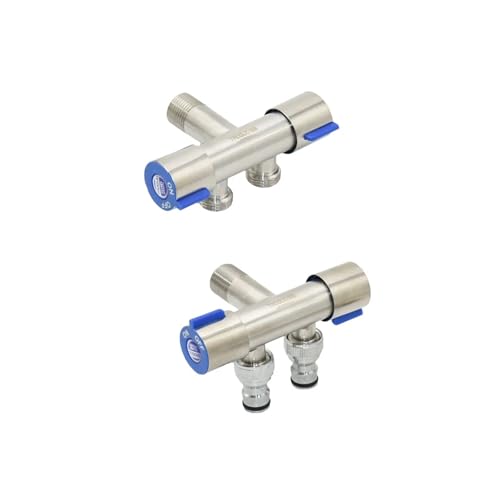 Conector de manguera 5/8 de dos vias y valvula de riego de 1/2 macho 6