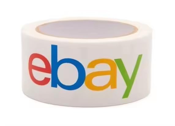 3 X Rolls of eBay Branded Packaging Parcel Packing Tape 75 Yards - 50mm Wide