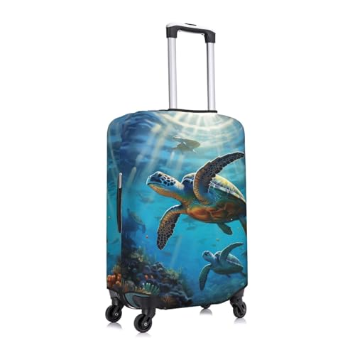 Sea Turtles Print Luggage Suitcase Cover Protector Luggage Washable Covers With Concealed Zipper3