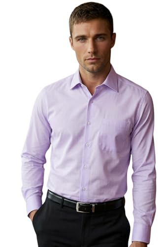 Image of Louis Philippe Men's Regular Fit Easy to Iron Everyday wear Premium Cotton Full Sleeve Solid Formal Shirt