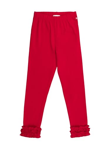 Image of RuffleButts Toddler Girl Merry & Bright Ruffle Leggings - Ankle Leggings