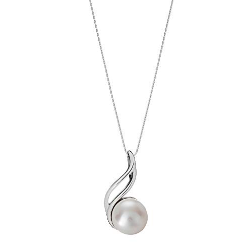 Collier perle d'eau douce et argent 925 pour femme discret de 45 cm