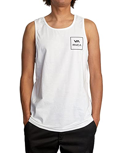 RVCA Men's Graphic Sleeveless Tank Top, 100% Cotton Shirt for a Comfortable Fit, Features Tagless Back Label