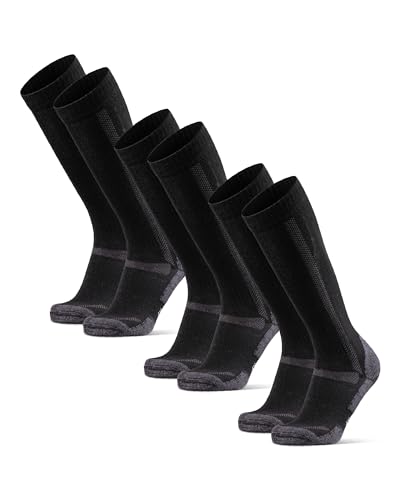 DANISH ENDURANCE Knee High Hiking Socks, Merino Wool, Knee High Thermal Socks for Women & Men, 1 or 3-Pack