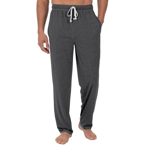 Mens Pajama Pants, Soft Cotton Sleep Lounge Pants Solid ComfortSoft Sleep Pant with Pockets and Drawstring