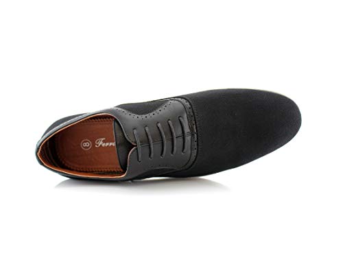 Image of Ferro Aldo Men's Classic Cap Toe Oxford Dress Shoe Collection | Perfect for Formal, Business, and Wedding Attire