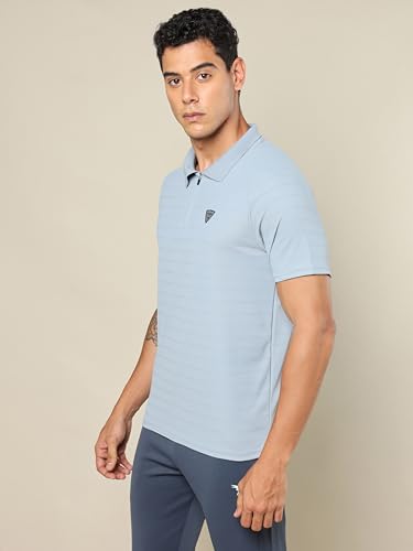 Image of TECHNOSPORT Men's Polyester Slim Fit Polo T-Shirt - (P691 P) Pack of 1