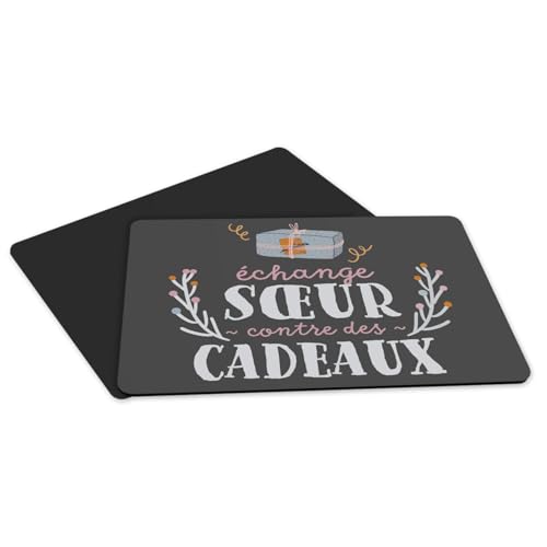 Dessous de table grand format noir en caoutchouc durable Noel