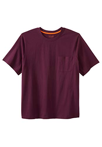 Boulder Creek by Kingsize Men's Big & Tall Heavyweight Pocket Crewneck T-Shirt
