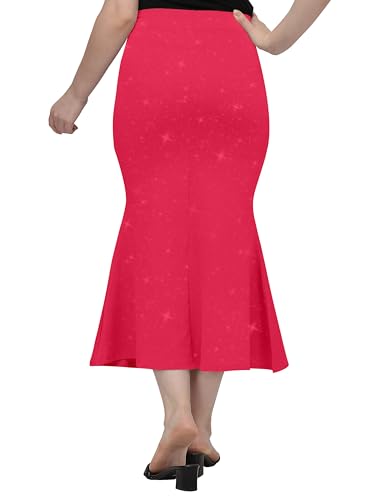 Image of Mehrang Stretchable Shimmer Saree Shapewear Petticoat for Women, Skirts for Women,Shape Wear Dress for Saree