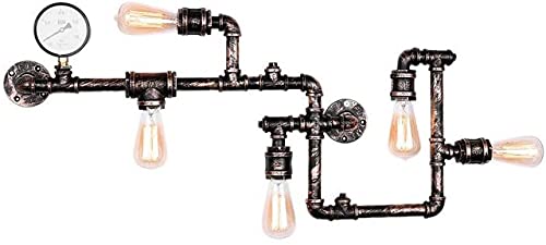 MIAOLIANG Wall Lamp,Antique Rustic Wall Light Industrial Wall Lamp E27 Steampunk Water Pipe Wall Sconce Lantern Cafe Lighting Fixture steampunk buy now online MIAOLIANG Wall Lamp,Antique Rustic Wall Light Industrial Wall Lamp E27 Steampunk Water Pipe Wall Sconce Lantern Cafe Lighting Fixture steampunk buy now online