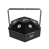 Una variedad de modos: automático, sonido activo, DMX512, maestro/esclavo. El ventilador integrado proporciona un calor eficiente EEE y una larga vida útil.