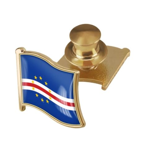 Image of vmcoatdu Country Flag Backs Locking Pin Keepers Locking Clasp Pin Badge International Travel Brooch Metal Alloy Souvenir Pin 0.75x0.7 Inch Small Pin