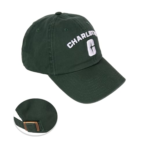 Desert Cactus University of North Carolina Charlotte Baseball Hat UNCC Forty Niners 49ers Embroidered Cap Adult (Style D) Green