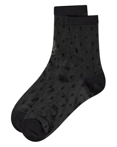 MeMoi Women's Sheer-All-Over Polka Dot Ankle Sock4