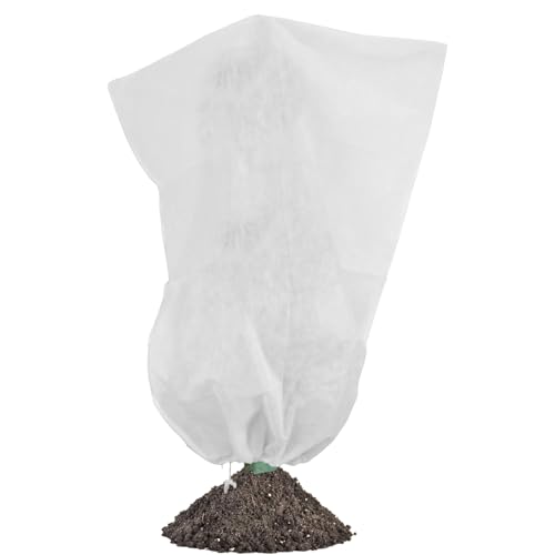 Duqulle Funda Protectora Anticheladas Plantas | Cubierta Protección Heladas Jardín con Cordón | Manta Reutilizable Arbustos Invernadero Invierno Flores | Para Bonsáis Árboles Pequeños Cítricos Tomates