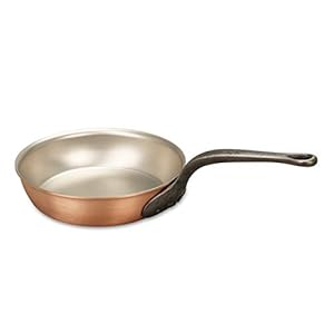 20cm Solid Copper Frying Pan with Stainless Steel Interior and Cast Iron Handle – Falk Culinair