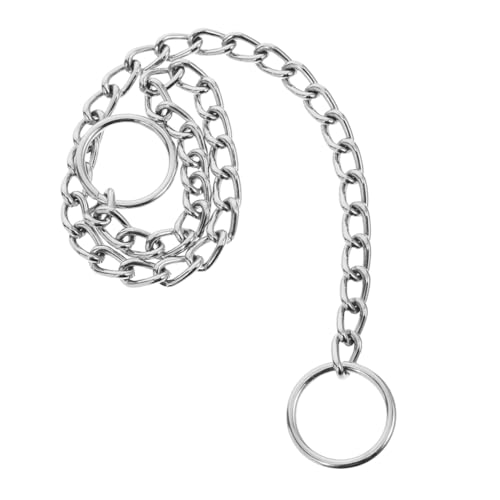 FONDOTIN Stylish Metal Necklace Pet Chain for French Bulldogs Comfortable Shiny Chrome Design