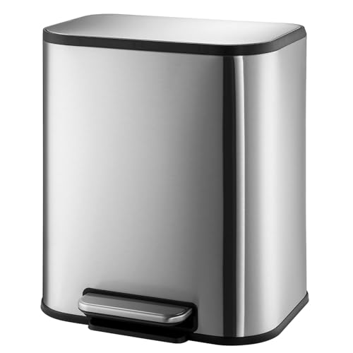 Caneca rectangular Takywep 20L acero inoxidable con tapa suave
