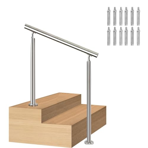 Rambarde extérieure d'escalier en acier inoxydable brossé et durable - 2
