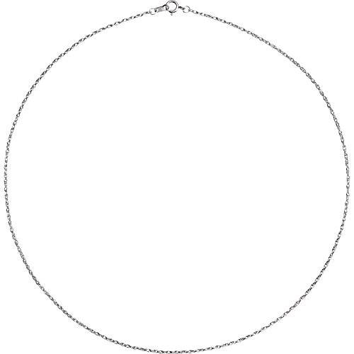 Platinum 1.3Mm Necklace 18 Inch Rope Chain With Spring Ring Jewelry Gifts For Women #TOP1