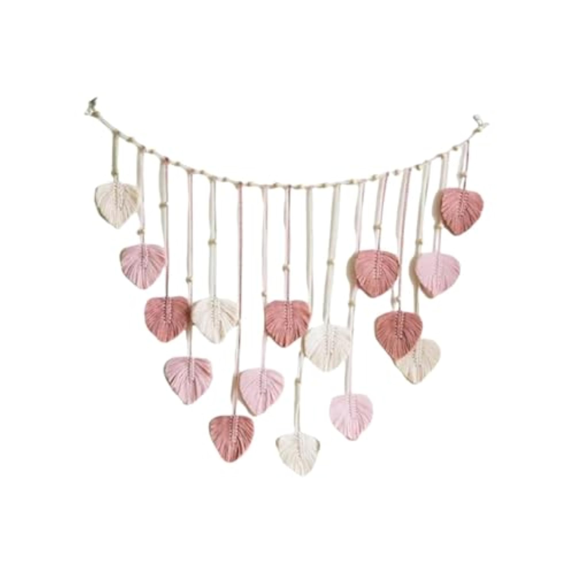 Macrame Wall Hanging Leaves Tapestry, Nursery Decor