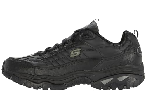 Image of Skechers Men Sneaker Shoes | Athletic Training, Leather and Mesh Upper, Cushioned Insole, Traditional Lace-up, Casual