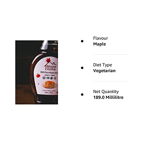 Image of Maple Home 100% Pure Maple Syrup Grade A | Vegan | Light and Delicate | No Additives, No Added Colours (1.25kg)