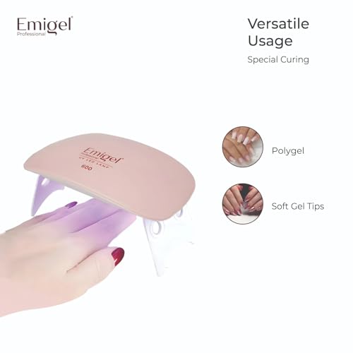Image of 6W UV LED Nail Lamp for Gel Nail Polish, Portable Mini Nail Dryer with USB Cable | Fast Curing for Gel Polish, Nail Art & Extensions | Compact UV Light for Home & Travel Use | White