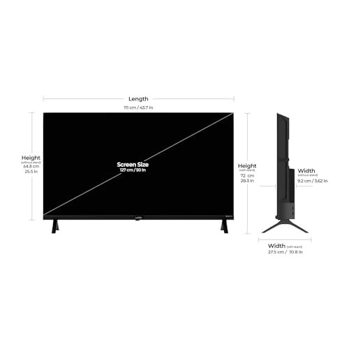Image of Wobble 127 cm (50 inches) QD Series 4K Ultra HD Smart QLED Google TV WB50GTAW9602QD (Black)