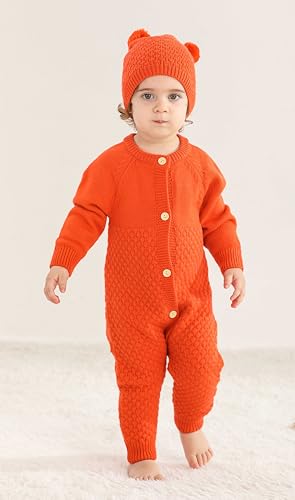 Newborn Baby Boy Long Sleeve Knitted Romper Warm Bodysuit Knitted Winter Clothes 0-24 Months4