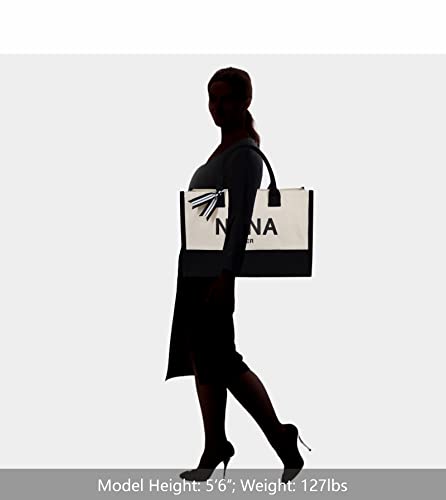 Image of Personalized Initial Canvas Beach Bag, Monogrammed Gift Tote Bag for Women