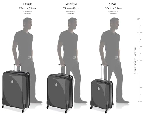 Image of Safari Club 8 Wheels, 5 Years International Warranty (Cabin & Check-in) Polyproplyene Trolley Spinner Luggage Set of 3, 55Cm, 65Cm & 75Cm, Small, Medium, Large (Dark Grey)