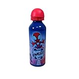 My sweety pop Spiderman Trinkflasche für Kinder, Aluminium, 500 ml, BPA-freie Wasserflasche, Schule und Sport, Modell Spidey Ghost-Spider und Miles Morales, offizielles Marvel Lizenzprodukt